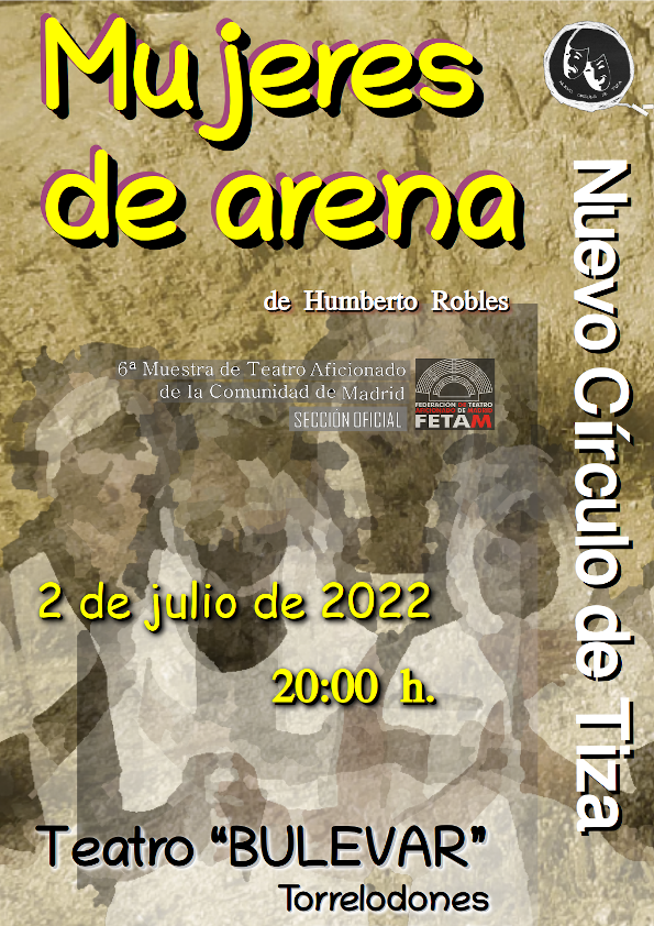 El 2 de julio volvemos a representar Mujeres de arena en el Teatro Bulevar de Torrelodones